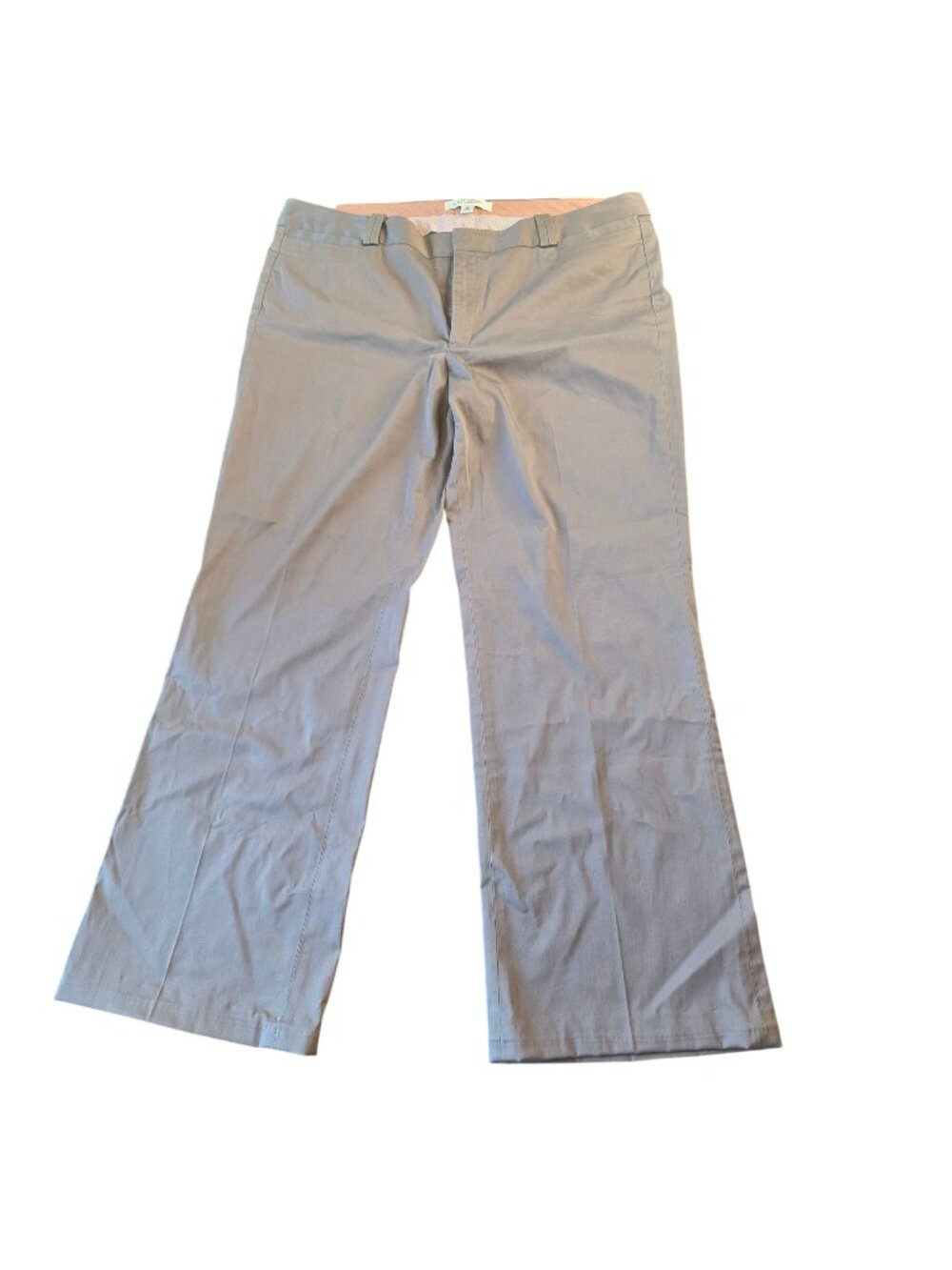 Banana Republic Logan Fit Wide Leg Trouser Pants Size 16 Gray Stretch Work